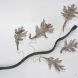 Leaf wave - Oak 5 (steel wave 46cm - leaves on wires dimensions variable) Leaf wave - Oak 5 (steel wave 46cm - leaves on wires dimensions variable)